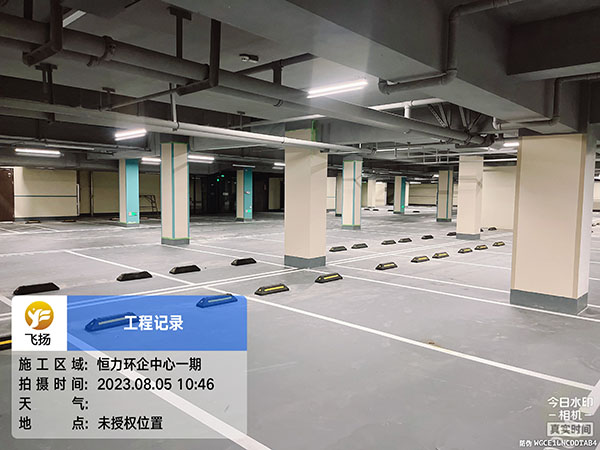 飛揚(yáng)市政恒力環(huán)企中心停車場(chǎng)劃線項(xiàng)目。
